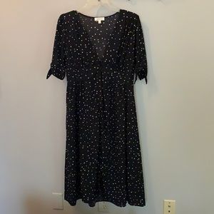 Black cotton maxi dress
